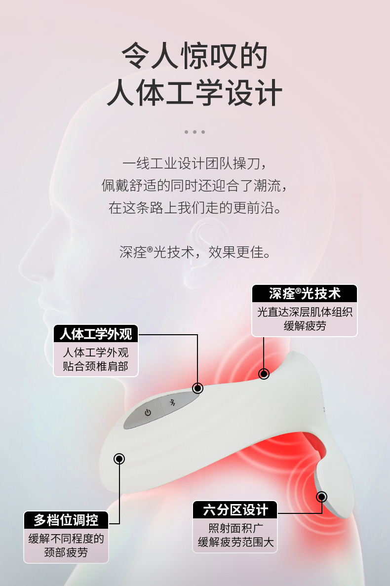 旦邦頸疏通藍(lán)牙智能頸椎儀器斜方肌肩頸按摩熱敷光照理療(圖7)
